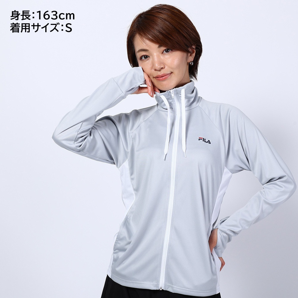 フィラ（FILA）（レディース）ラッシュガード 長袖 ハイネック ジャケット フルジップ PE スムース 222721-1-MLG