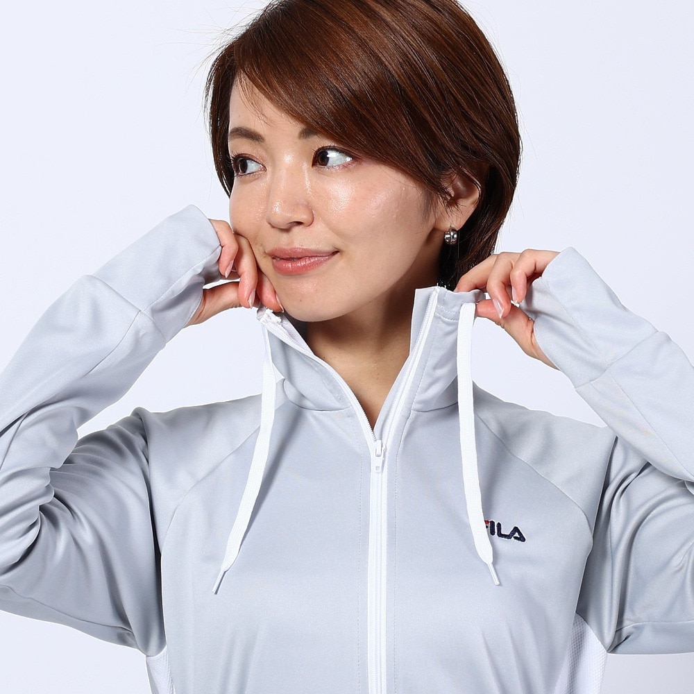 フィラ（FILA）（レディース）ラッシュガード 長袖 ハイネック ジャケット フルジップ PE スムース 222721-1-MLG