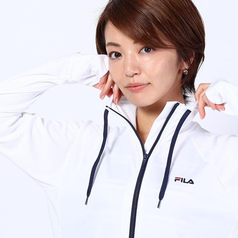 フィラ（FILA）（レディース）ラッシュガード パーカー レディース ホワイト PE スムース ラッシュガード 222721-1-WT 長袖