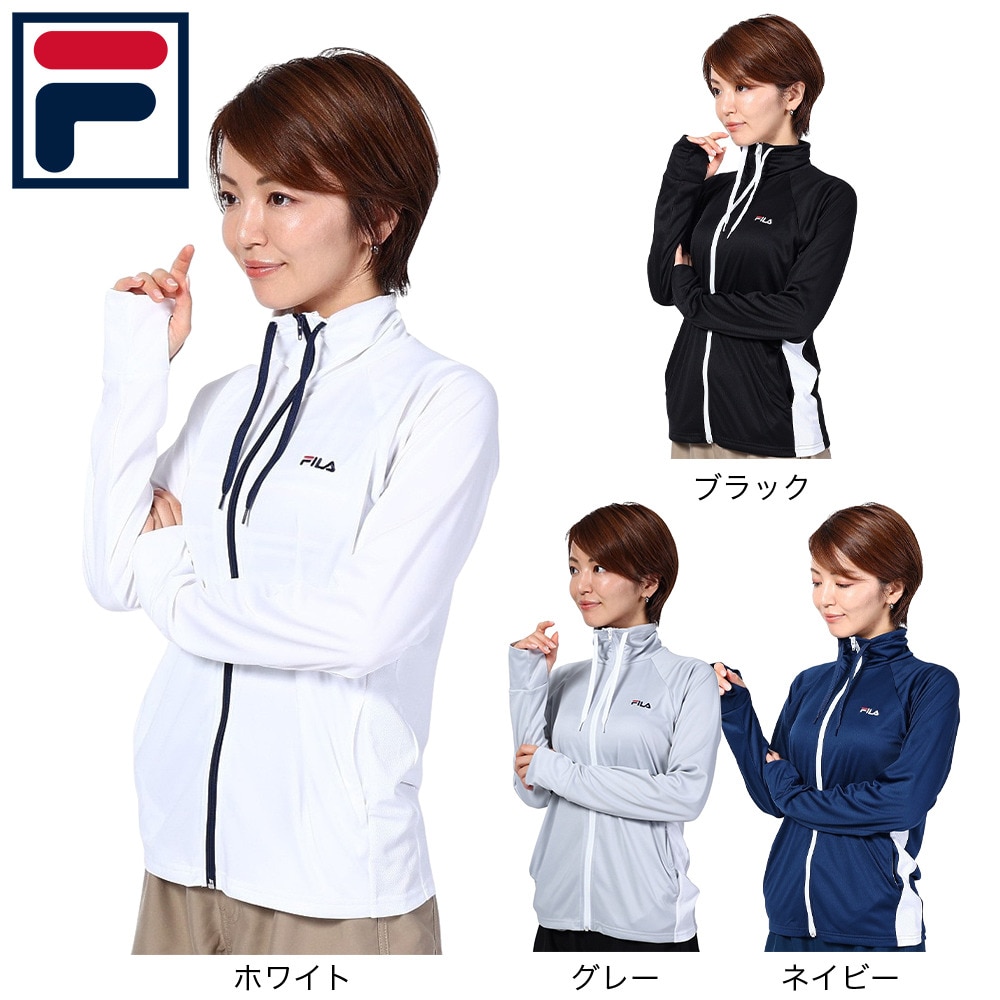 フィラ（FILA）（レディース）ラッシュガード パーカー レディース ネイビー PE スムース ラッシュガード 222721-1-NV 長袖
