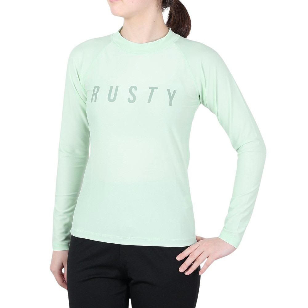 ラスティ（RUSTY）（レディース）ラッシュガード 長袖 UVカット 923480GRN