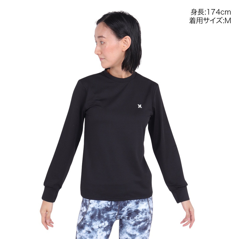 ハーレー（HURLEY）（レディース）ラッシュガード ファントム ロングスリーブ シャツ CRE カップ付き 水陸両用 WRG2421045-BLK