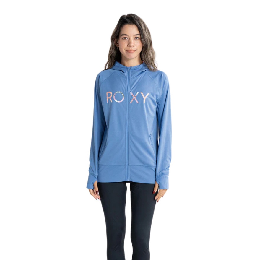 ロキシー（ROXY）（レディース）ラッシュガード 長袖 MERMAID ロゴパーカ RLY231028BLU