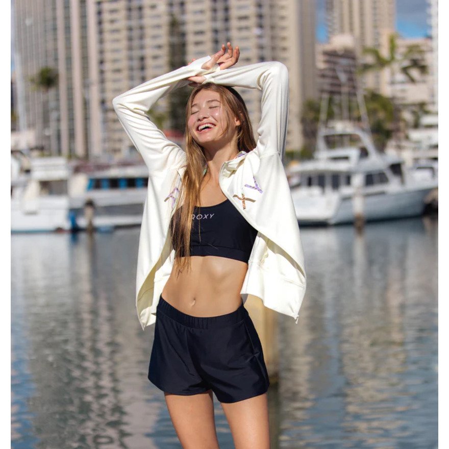 ロキシー（ROXY）（レディース）ラッシュガード 長袖 MERMAID ロゴパーカ RLY231028OWT