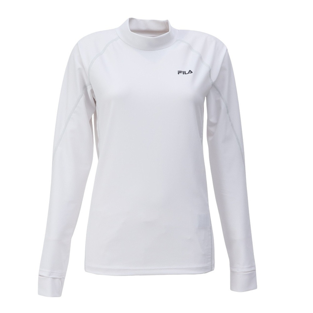 フィラ（FILA）（レディース）ラッシュガード 長袖 2Way 無地 344631 -WT