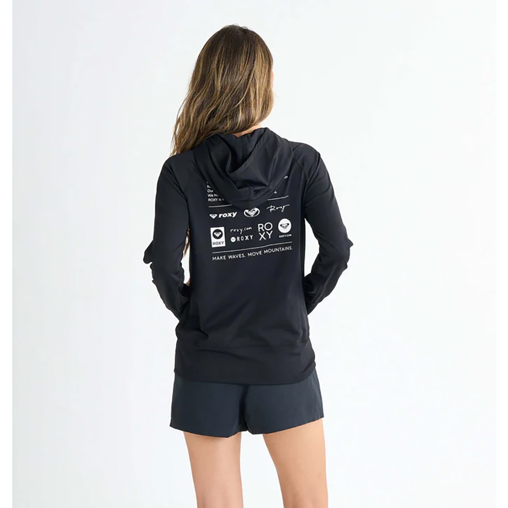 ロキシー（ROXY）（レディース）ラッシュガード 長袖 HISTORICAL LOGO HOODIE ラッシュガード 25SPRLY251032BLK