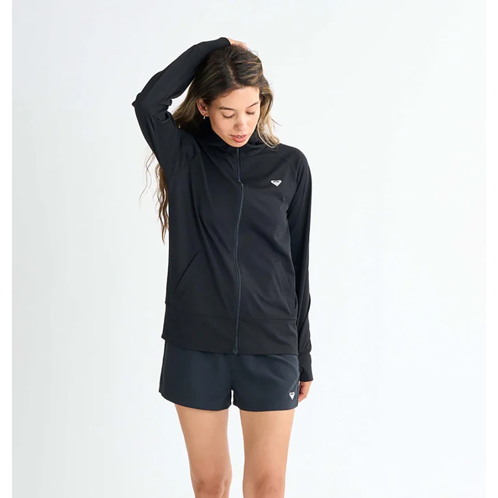 ロキシー（ROXY）（レディース）ラッシュガード 長袖 HISTORICAL LOGO HOODIE ラッシュガード 25SPRLY251032BLK