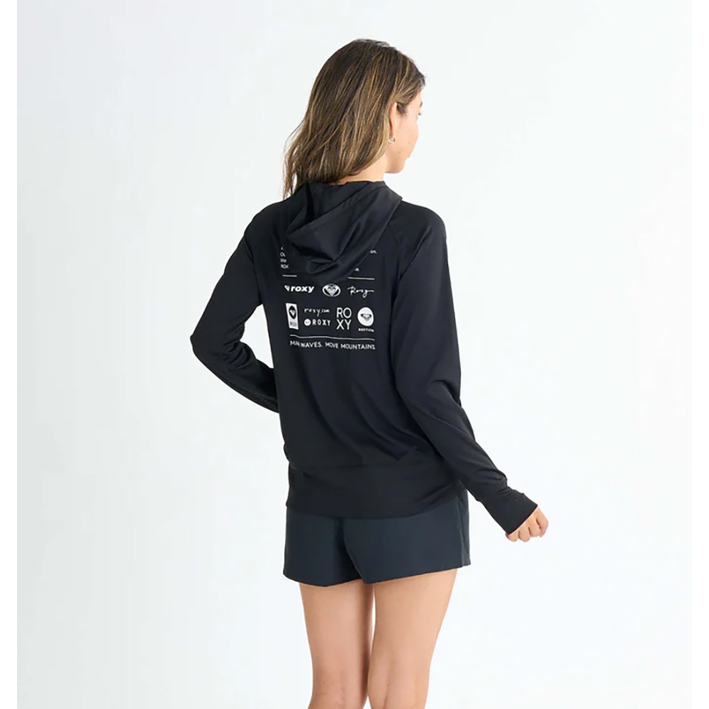 ロキシー（ROXY）（レディース）ラッシュガード 長袖 HISTORICAL LOGO HOODIE ラッシュガード 25SPRLY251032BLK
