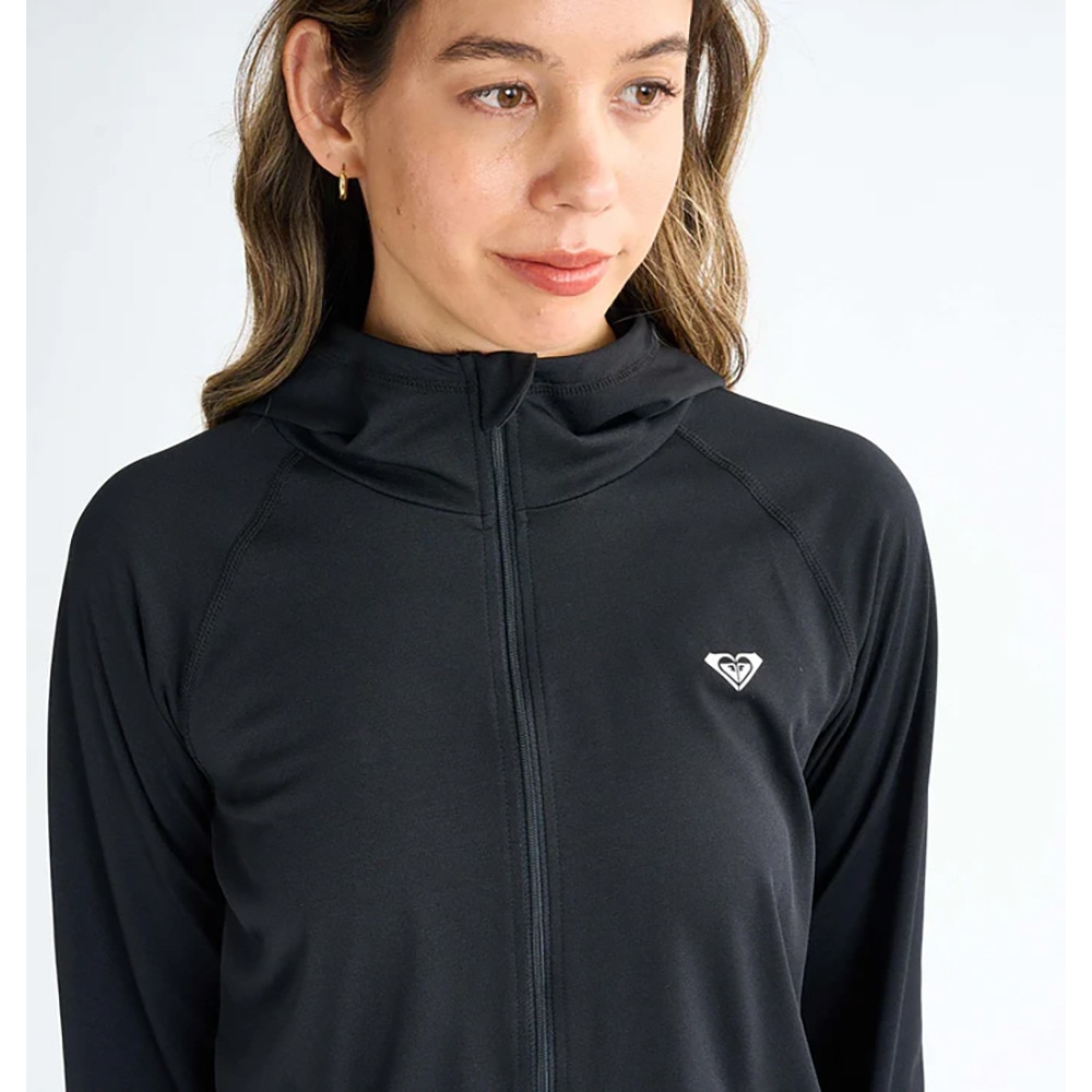 ロキシー（ROXY）（レディース）ラッシュガード 長袖 HISTORICAL LOGO HOODIE ラッシュガード 25SPRLY251032BLK