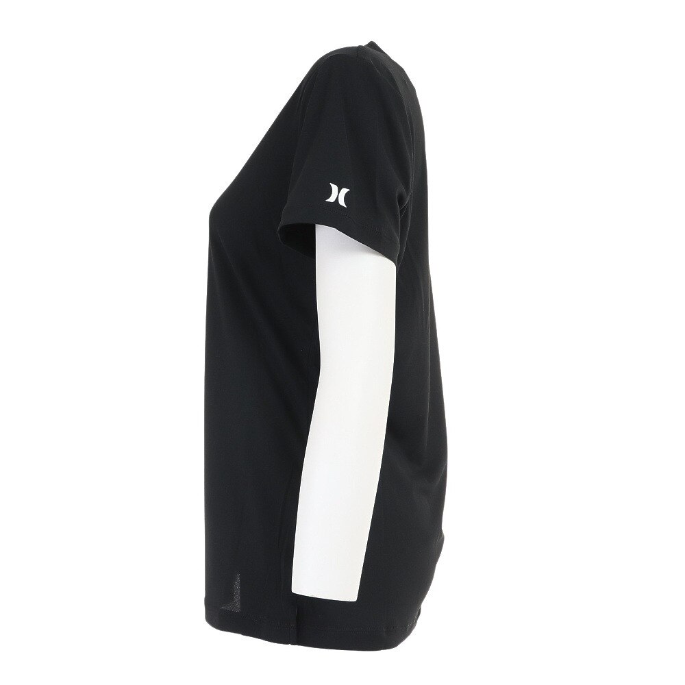 ハーレー（HURLEY）（レディース）ラッシュガード 半袖 Tシャツ レディース ブラック UVカット 紫外線対策 UPF50+ QUICK DRY 21 941341-010