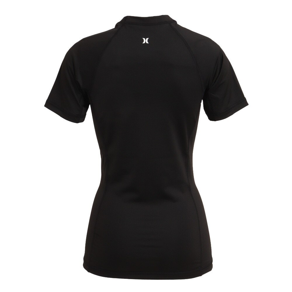 ハーレー（HURLEY）（レディース）ラッシュガード 半袖 レディース ブラック UVカット 水陸両用 紫外線対策 UPF50+ OAO AJ2650-010