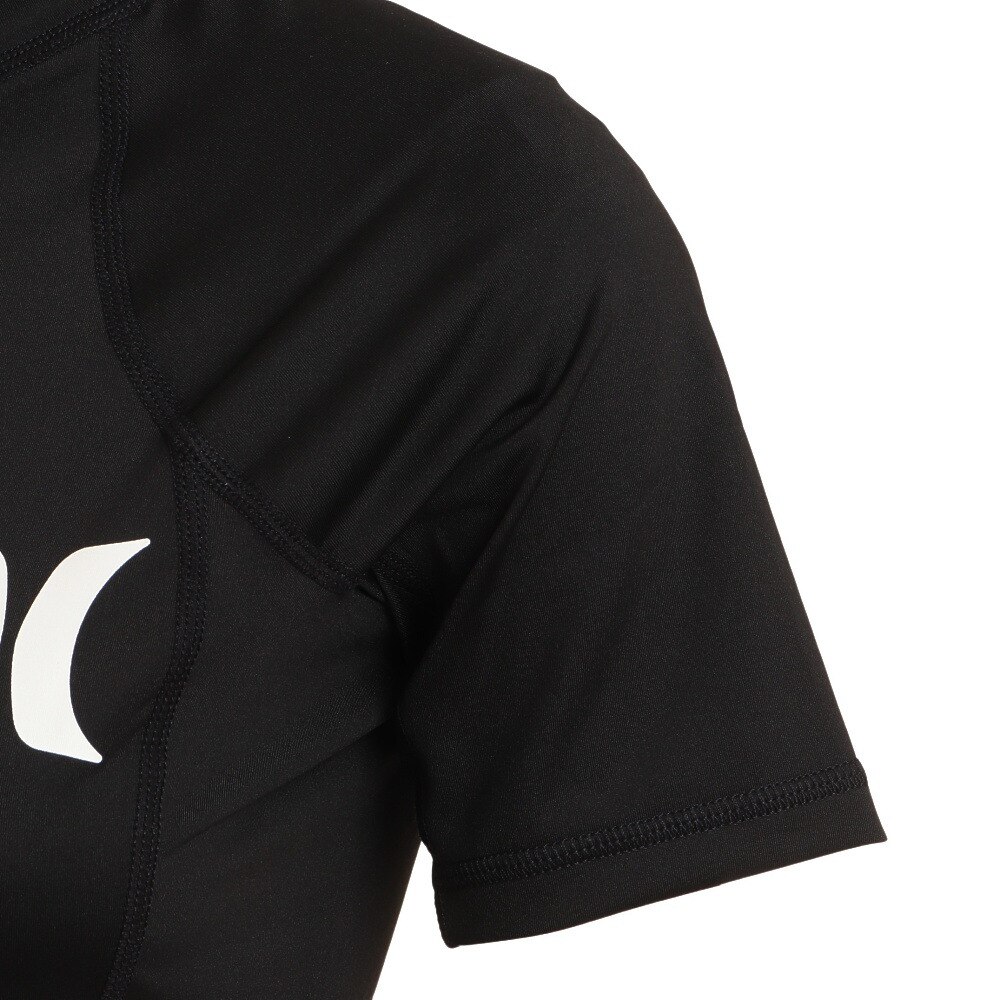 ハーレー（HURLEY）（レディース）ラッシュガード 半袖 レディース ブラック UVカット 水陸両用 紫外線対策 UPF50+ OAO AJ2650-010