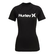 ハーレー(HURLEY)(レディース)ラッシュガード 半袖 レディース ブラック UVカット 水陸両用 紫外線対策 UPF50+ OAO AJ2650-010
