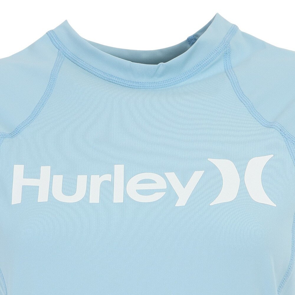 ハーレー（HURLEY）（レディース）ラッシュガード 半袖 レディース ブルー UVカット 水陸両用 紫外線対策 UPF50+ OAO AJ2650-452
