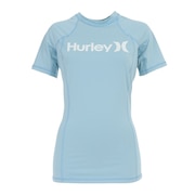 ハーレー(HURLEY)(レディース)ラッシュガード 半袖 レディース ブルー UVカット 水陸両用 紫外線対策 UPF50+ OAO AJ2650-452