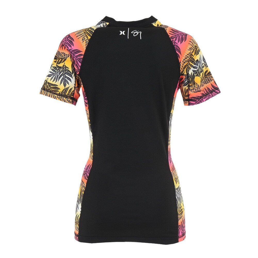 ハーレー（HURLEY）（レディース）ラッシュガード 半袖 レディース UVカット 紫外線対策 UPF50+ ブラック SIG ZANE MOOREA BV6869-639