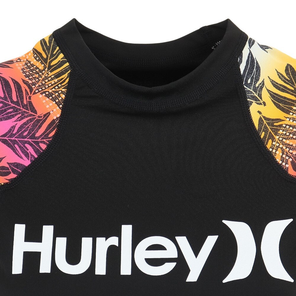 ハーレー（HURLEY）（レディース）ラッシュガード 半袖 レディース UVカット 紫外線対策 UPF50+ ブラック SIG ZANE MOOREA BV6869-639