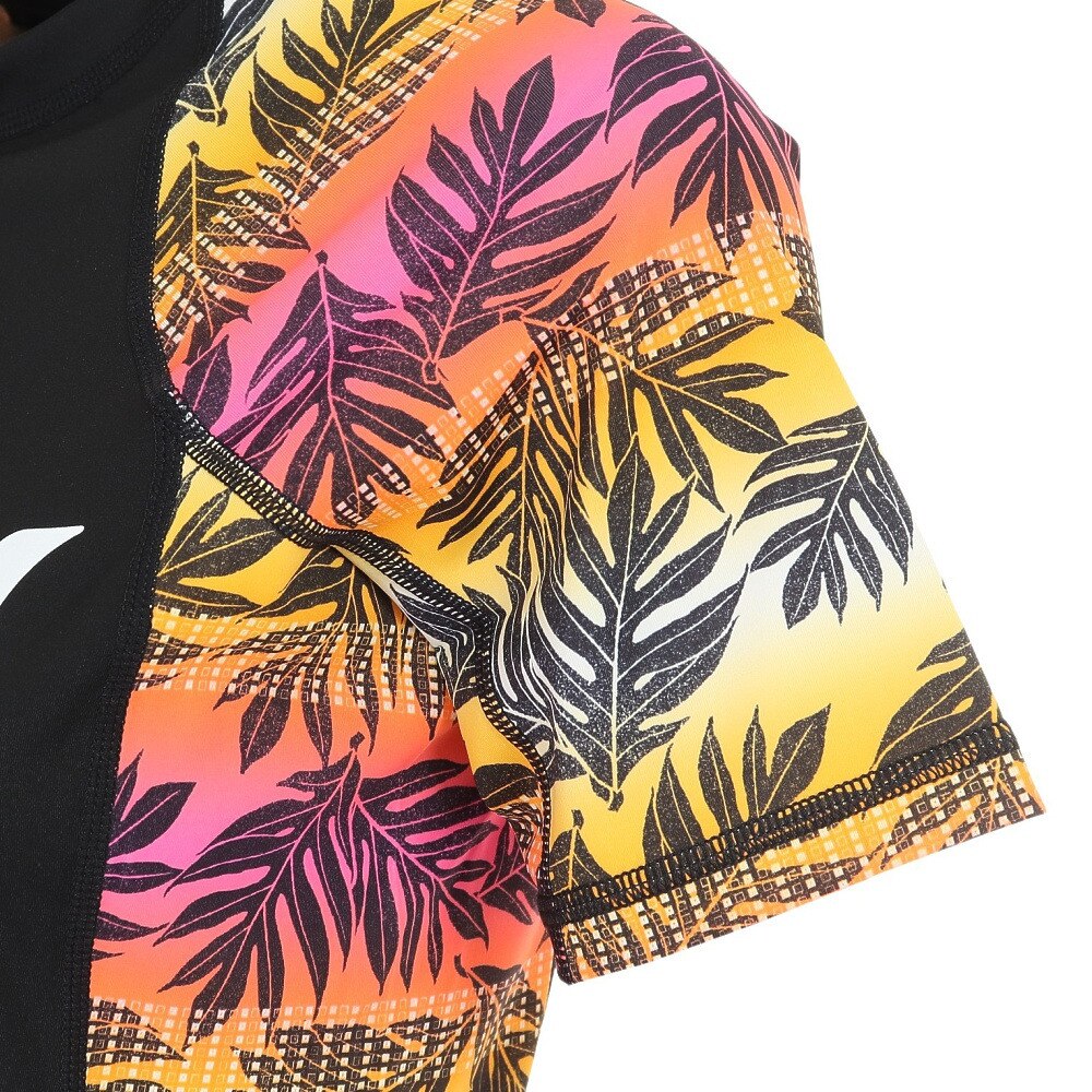 ハーレー（HURLEY）（レディース）ラッシュガード 半袖 レディース UVカット 紫外線対策 UPF50+ ブラック SIG ZANE MOOREA BV6869-639