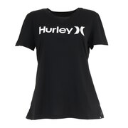 ハーレー（HURLEY）（レディース）ラッシュガード 半袖 Tシャツ ブラック UVカット 紫外線対策 UPF50+ 体型カバー QD ONE&ONLY GKSSLY93-010