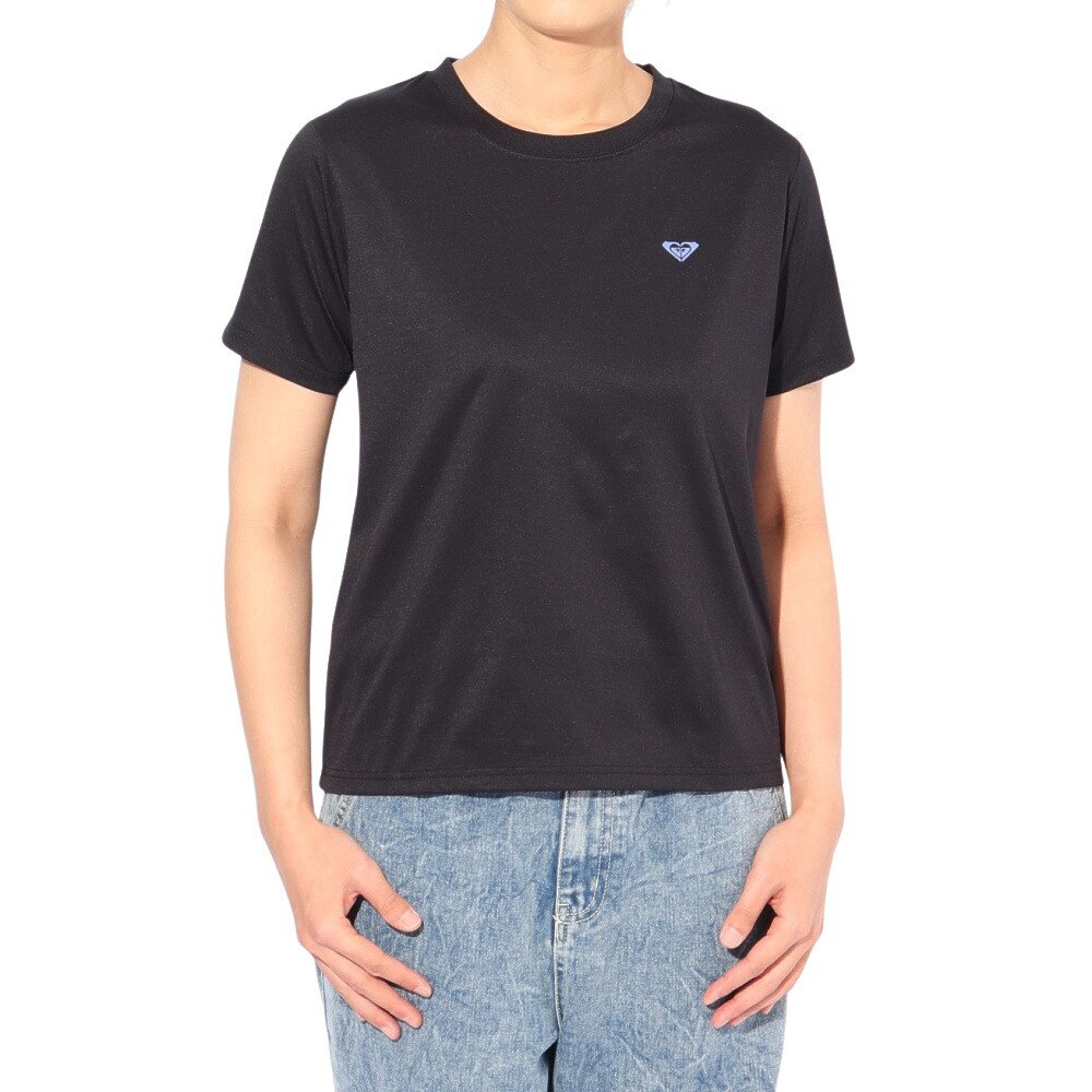 ロキシー（ROXY）（レディース）ラッシュガード 半袖 HISTORICAL ロゴ ラッシュTシャツ 25SPRLY251037BLK