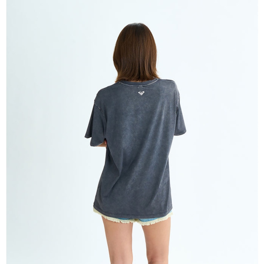 ロキシー（ROXY）（レディース）ラッシュガード 半袖Tシャツ SQUEEZE THE DAY ヴィンテージ風加工 25SURLY252019BBK