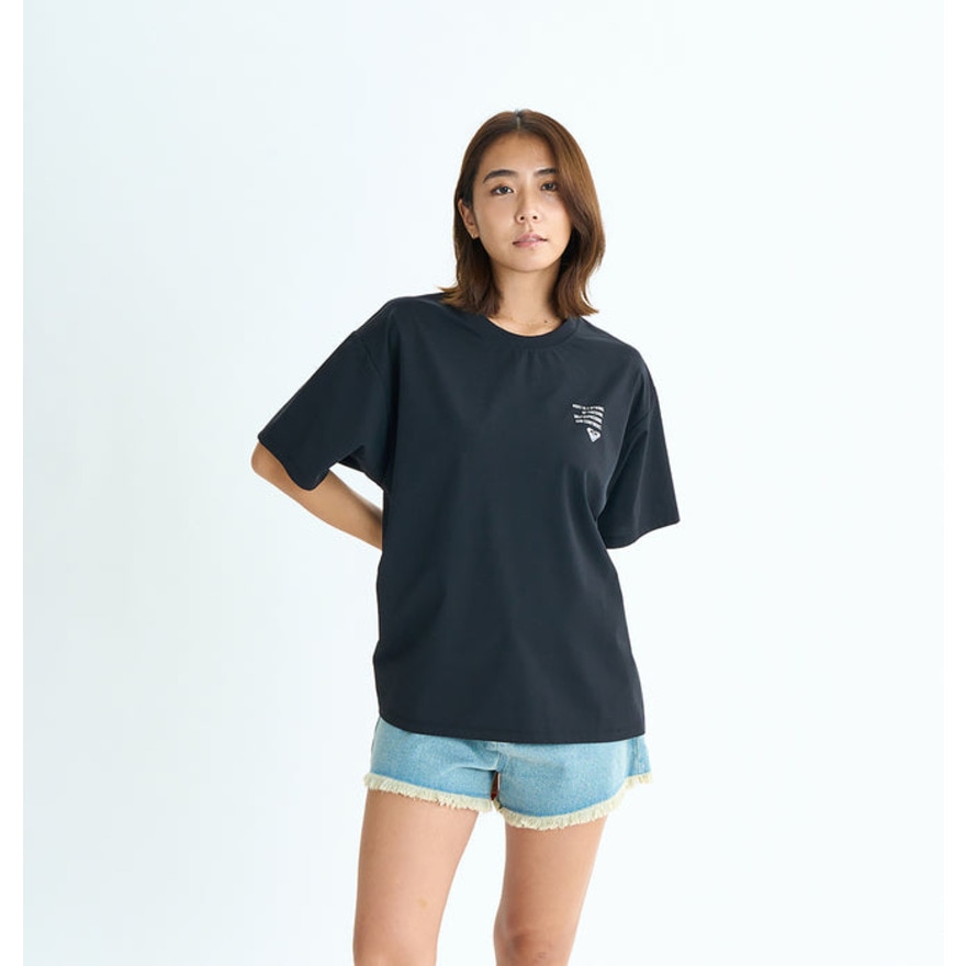 ロキシー（ROXY）（レディース）ラッシュガード 半袖Tシャツ HISTORICAL LOGO LINE 25SURLY252020BLK