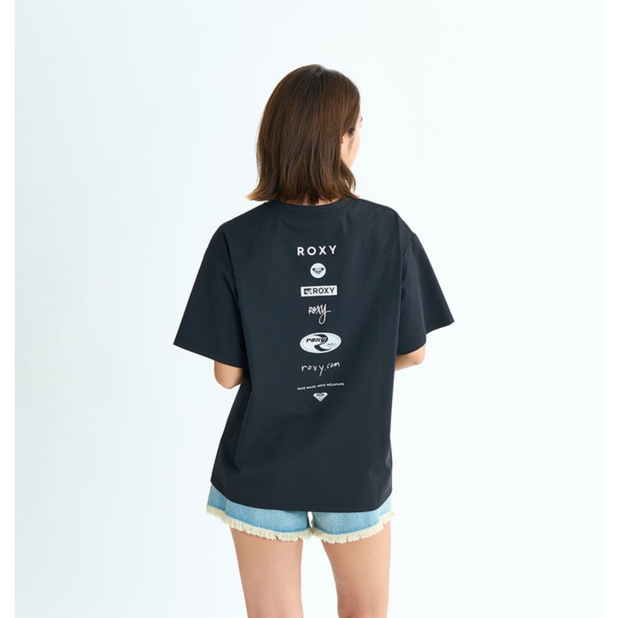 ロキシー（ROXY）（レディース）ラッシュガード 半袖Tシャツ HISTORICAL LOGO LINE 25SURLY252020BLK