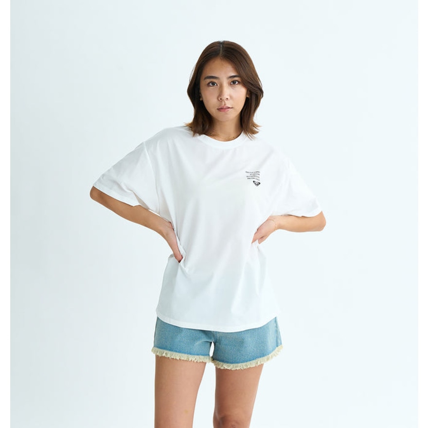 ロキシー（ROXY）（レディース）ラッシュガード 半袖Tシャツ HISTORICAL LOGO LINE 25SURLY252020WHT