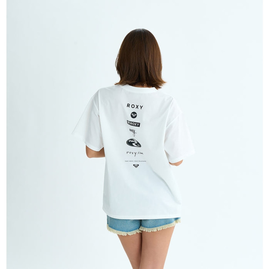 ロキシー（ROXY）（レディース）ラッシュガード 半袖Tシャツ HISTORICAL LOGO LINE 25SURLY252020WHT