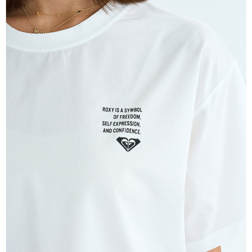 ロキシー（ROXY）（レディース）ラッシュガード 半袖Tシャツ HISTORICAL LOGO LINE 25SURLY252020WHT
