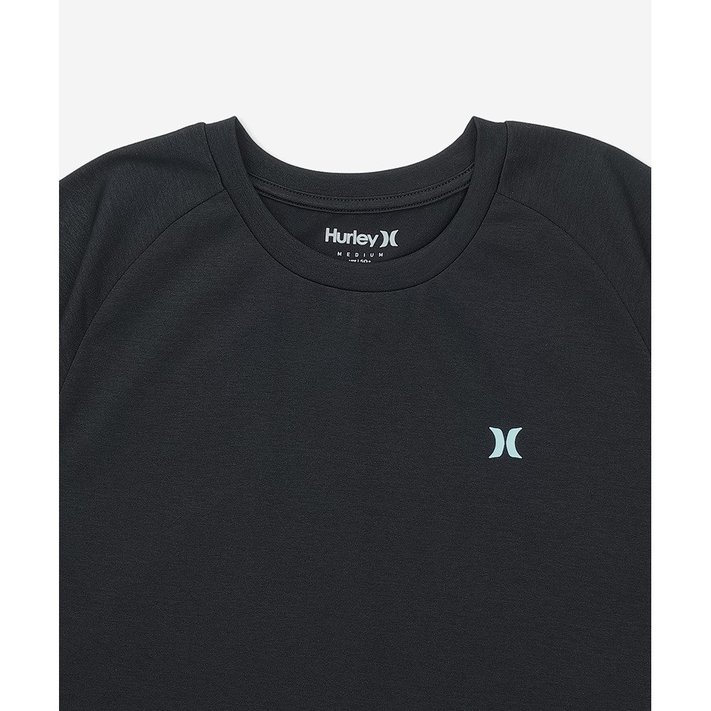 ハーレー（HURLEY）（レディース）ラッシュガード 半袖 ファントム クルーシブ ロゴ WSRG261006-BLK