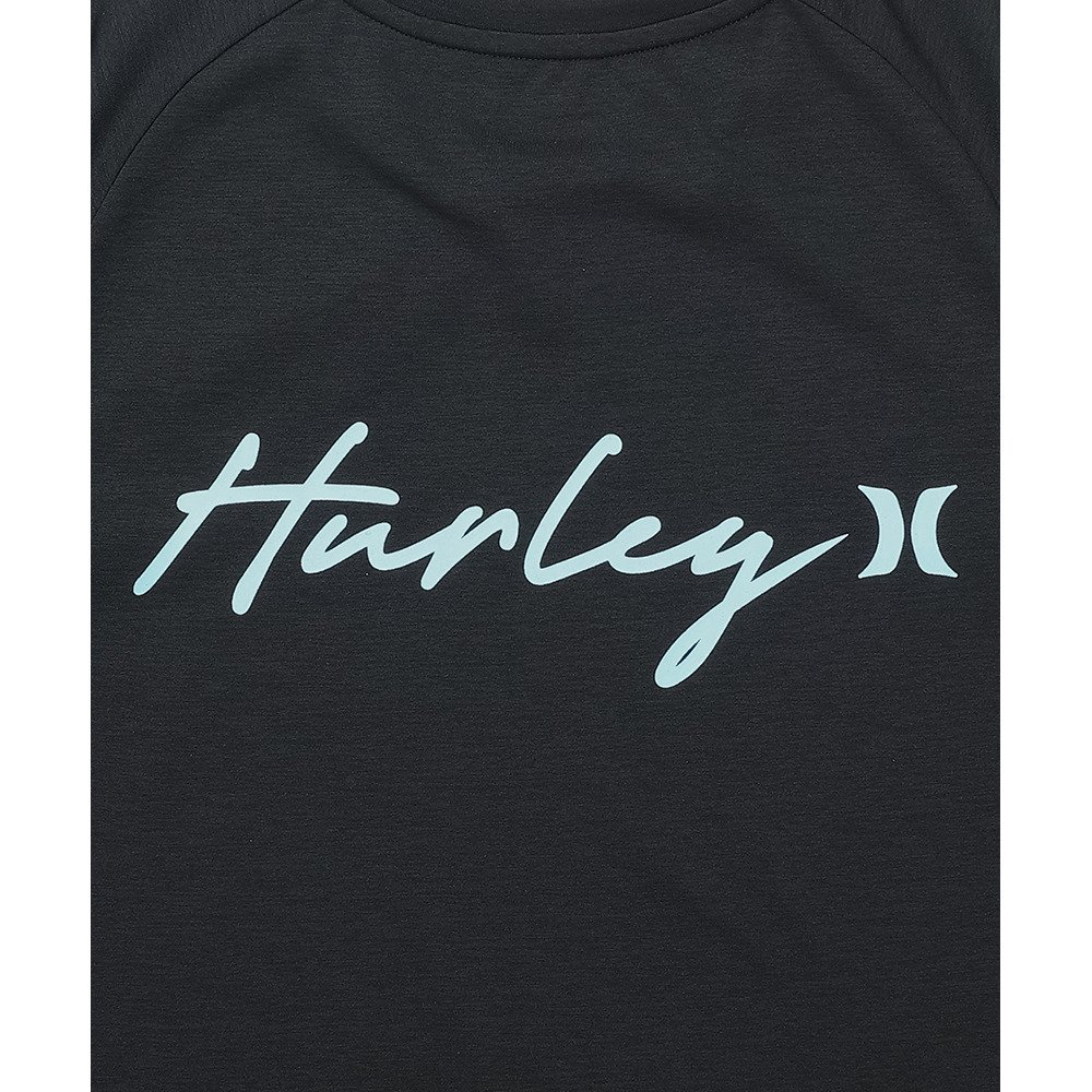 ハーレー（HURLEY）（レディース）ラッシュガード 半袖 ファントム クルーシブ ロゴ WSRG261006-BLK