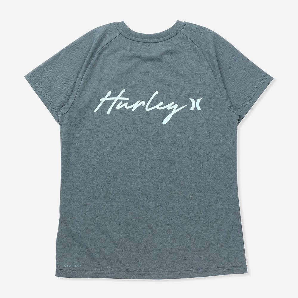 ハーレー（HURLEY）（レディース）ラッシュガード 半袖 ファントム クルーシブ ロゴ WSRG261006-PRB