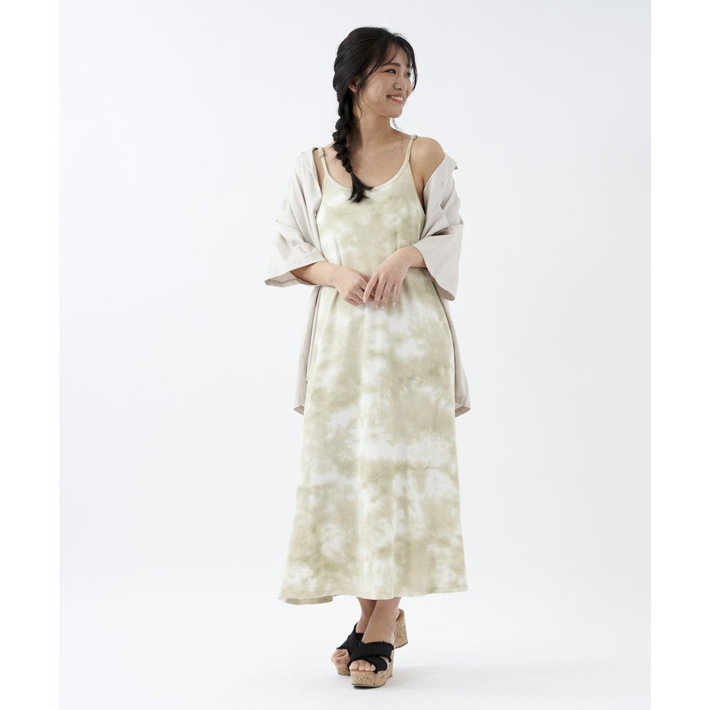 オーシャンパシフィック（Ocean Pacific）（レディース）水着 ラッシュガード オールインワン キャミワンピース UVカット 水陸両用 ベージュ 522481-BEG