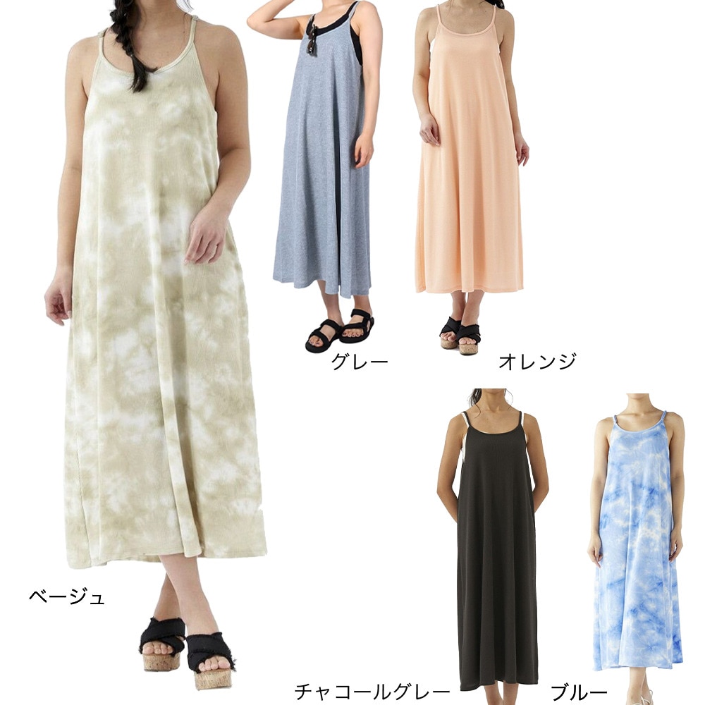 オーシャンパシフィック（Ocean Pacific）（レディース）水着 ラッシュガード オールインワン キャミワンピース UVカット 水陸両用 オレンジ 522481-ORG