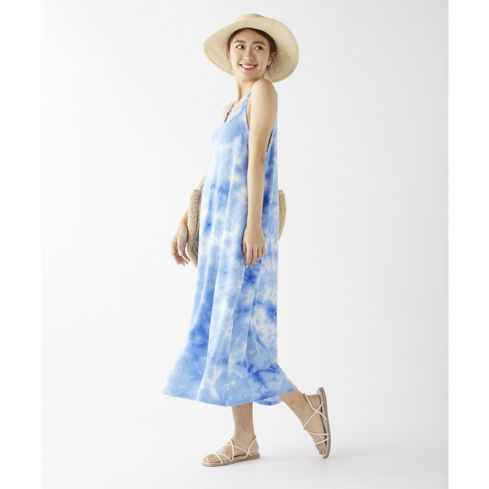 オーシャンパシフィック（Ocean Pacific）（レディース）水着 ラッシュガード オールインワン キャミワンピース UVカット 水陸両用 ブルー 522481-BLU