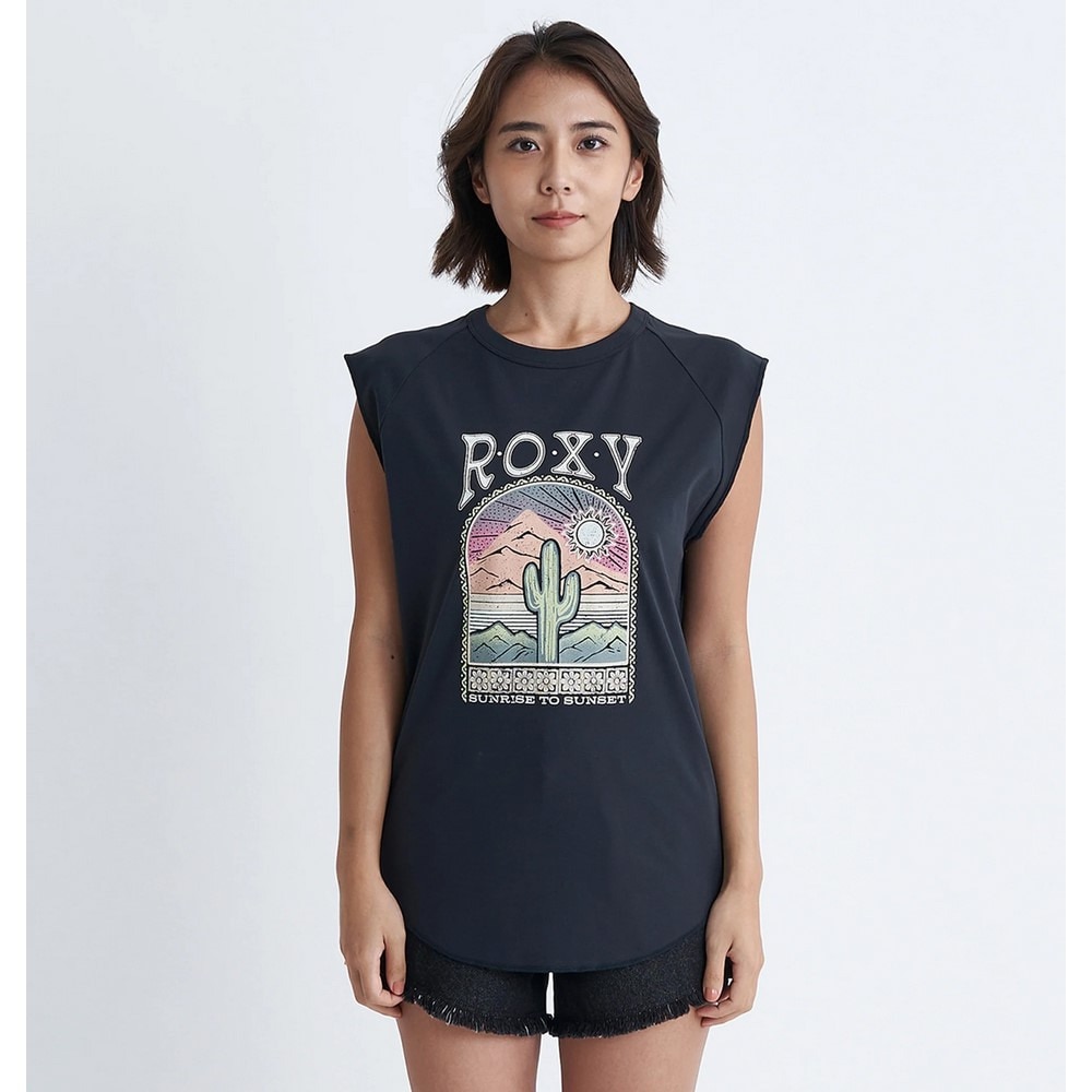 ロキシー（ROXY）（レディース）ラッシュガード ノースリーブ SUCCULENT PARADISE S/L RASH 24SURLY242014BBK