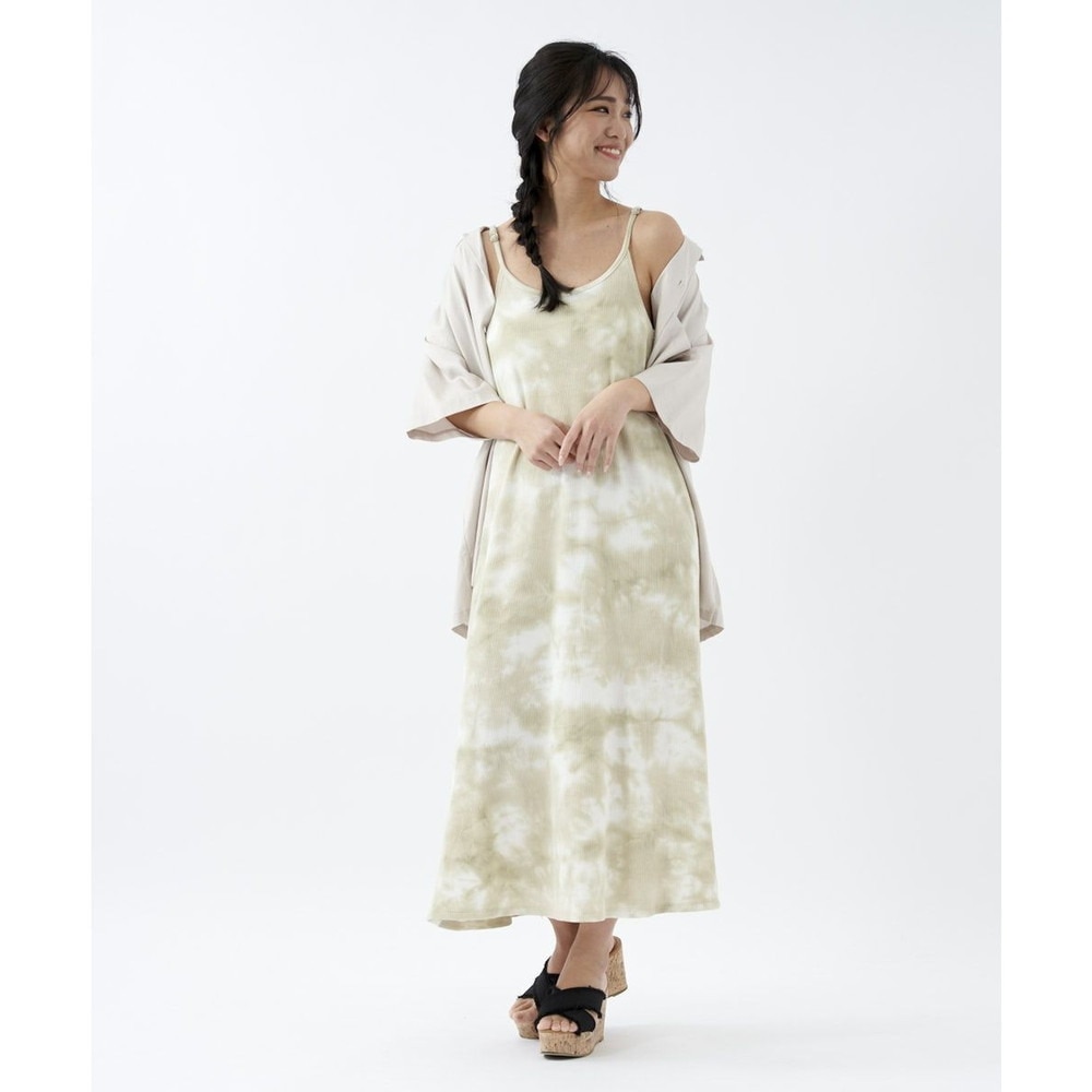 オーシャンパシフィック（Ocean Pacific）（レディース）水着 ラッシュガード オールインワン キャミワンピース UVカット 水陸両用 ベージュ 522481-BEG