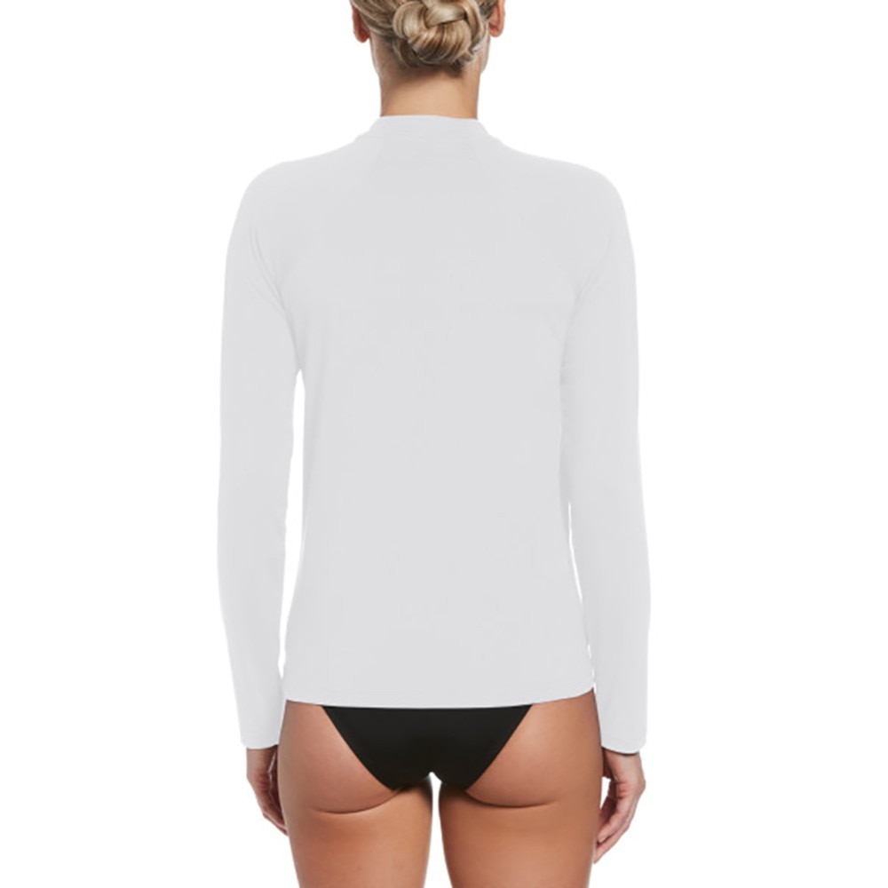 ナイキ（NIKE）（レディース）UPF40+ 速乾 エッセンシャル ロングスリーブ ハイドロガード NESSA386-100 ホワイト