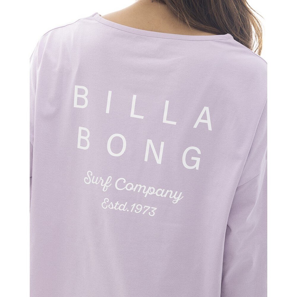 ビラボン（BILLABONG）（レディース）ラッシュガード 長袖 MORFY ロゴ 長袖 ボートネック Tシャツ BF013856 AMS