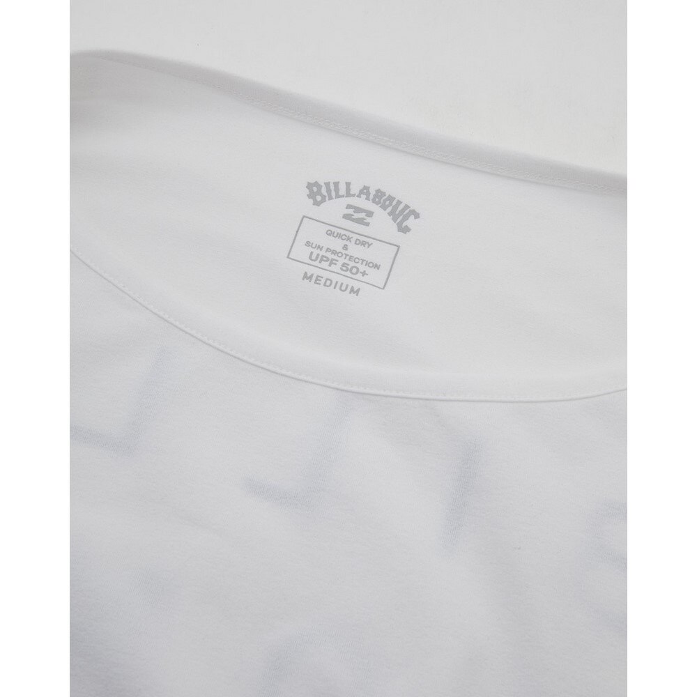 ビラボン（BILLABONG）（レディース）ラッシュガード 長袖 MORFY ロゴ 長袖 ボートネック Tシャツ BF013856 WHT