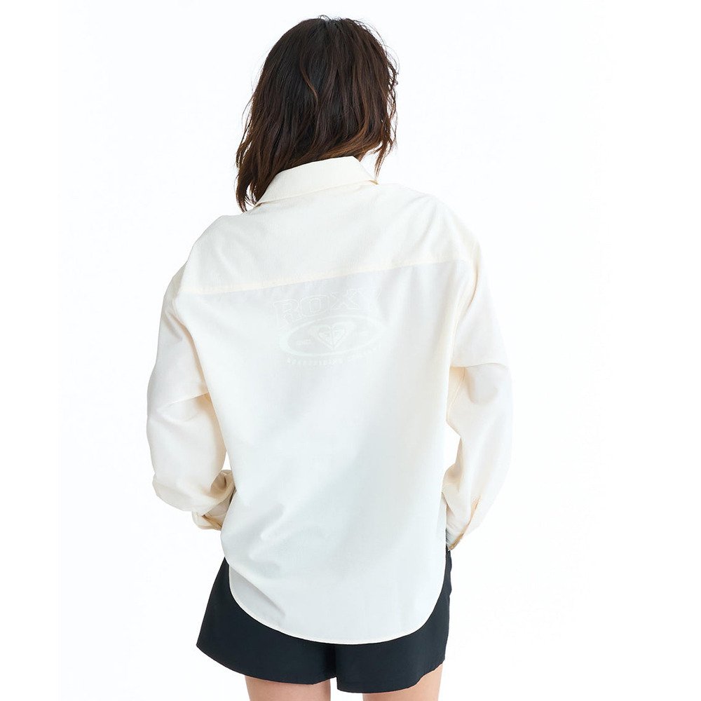ロキシー（ROXY）（レディース）シアサッカー ラッシュシャツ 水陸両用 26SPRLY261024WHT