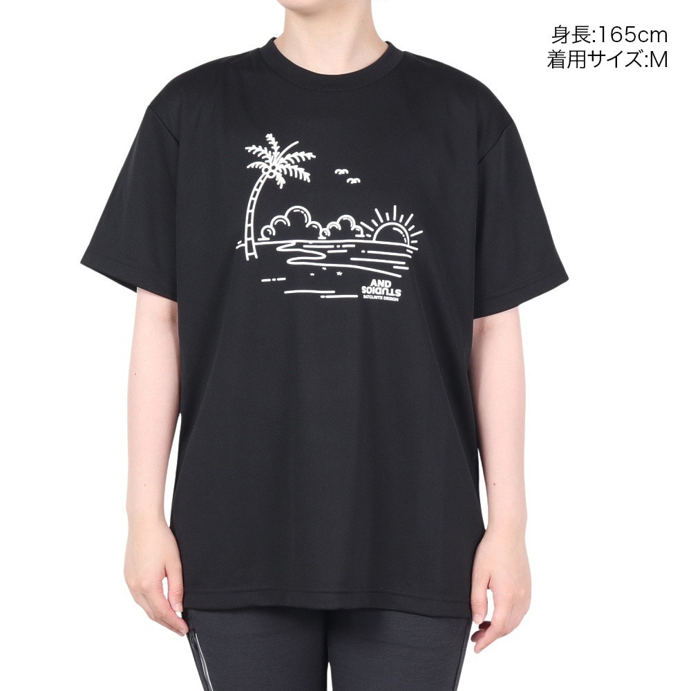 スコープ ドッグ 236（SCOPEDOG236）（レディース）ラッシュガード BEACH CRUISER 半袖Tシャツ ASBCTS2W-BLK