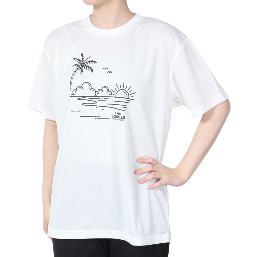 スコープ ドッグ 236（SCOPEDOG236）（レディース）ラッシュガード BEACH CRUISER 半袖Tシャツ ASBCTS2W-WHT