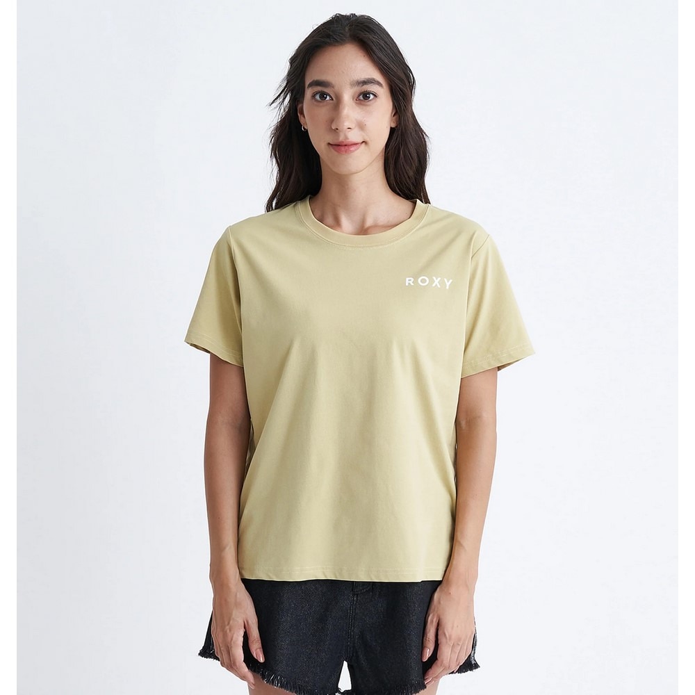 ロキシー（ROXY）（レディース）ラッシュガード 半袖 Tシャツ HISTORIA DEL LOGO 24SURLY242018BEG