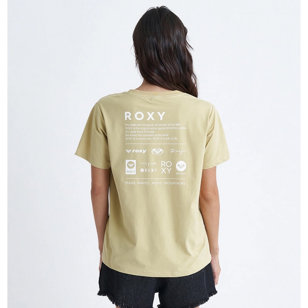 ロキシー（ROXY）（レディース）ラッシュガード 半袖 Tシャツ HISTORIA DEL LOGO 24SURLY242018BEG