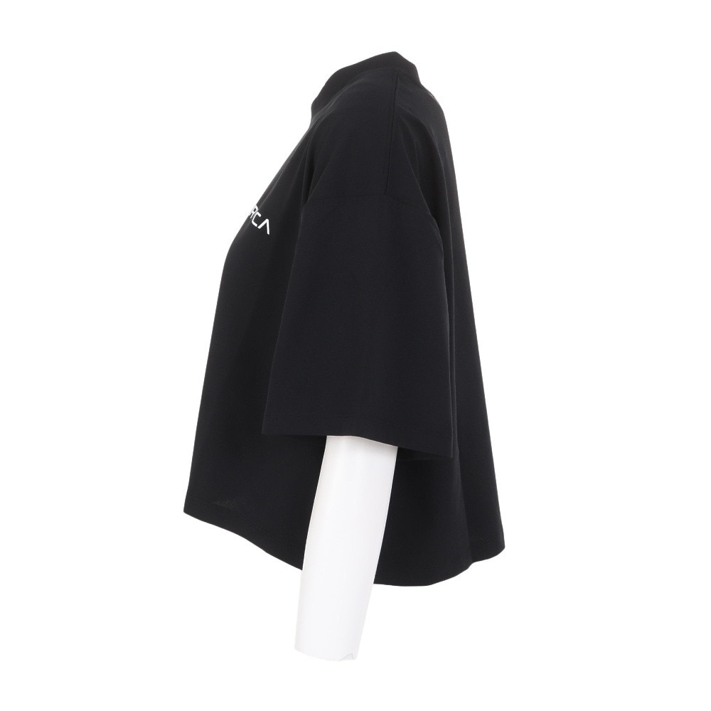 ルーカ（RVCA）（レディース）ラッシュガード 半袖 サーフ クロップド Tシャツ BE04C850 BLK