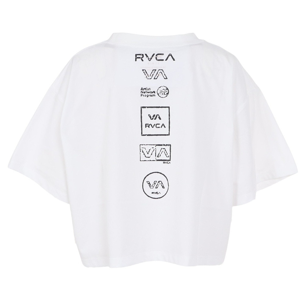 ルーカ（RVCA）（レディース）ラッシュガード 半袖 サーフ クロップド Tシャツ BE04C850 WHT