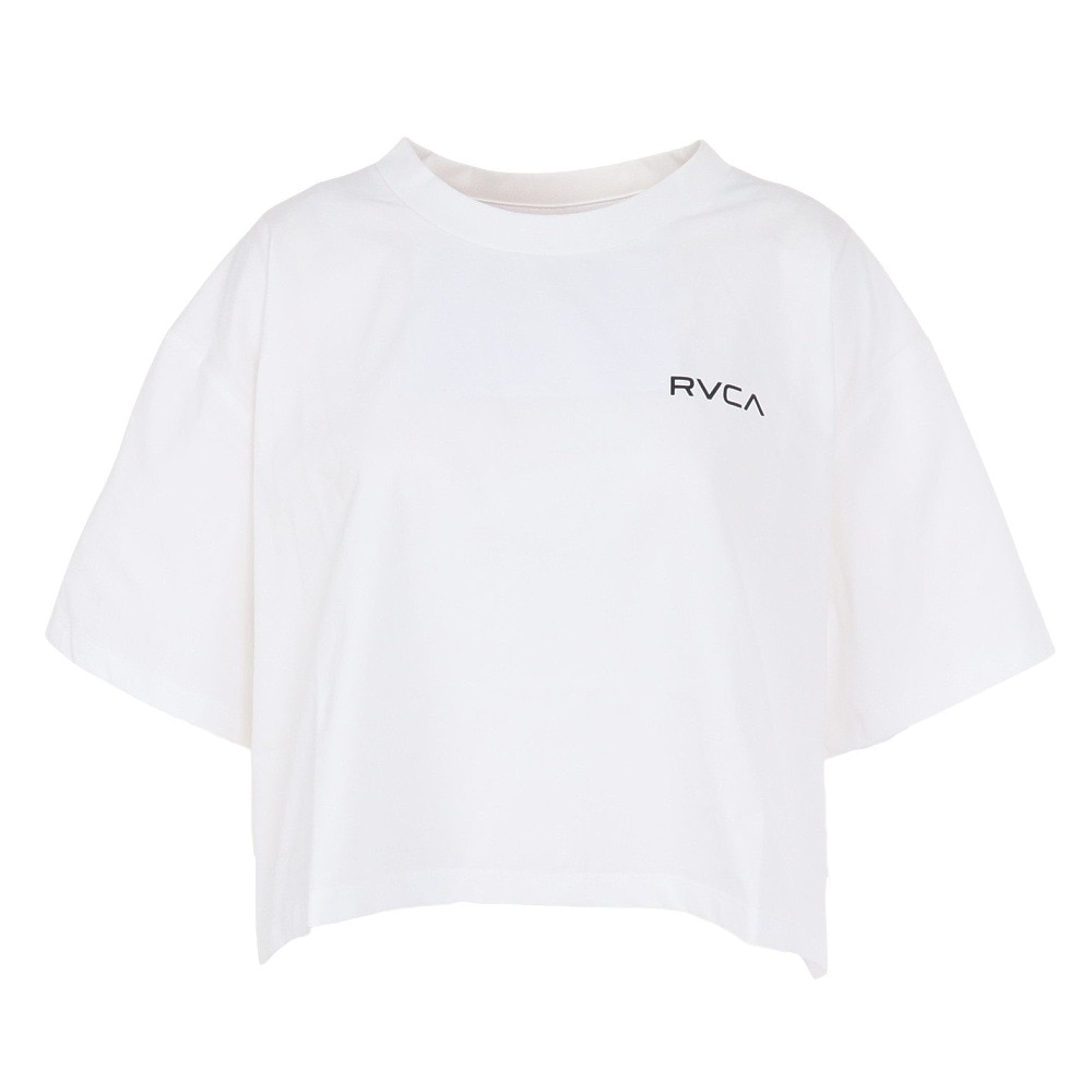 ルーカ（RVCA）（レディース）ラッシュガード 半袖 サーフ クロップド Tシャツ BE04C850 WHT