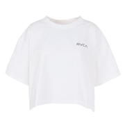 (レディース)ラッシュガード 半袖 サーフ クロップド Tシャツ BE04C850 WHT
